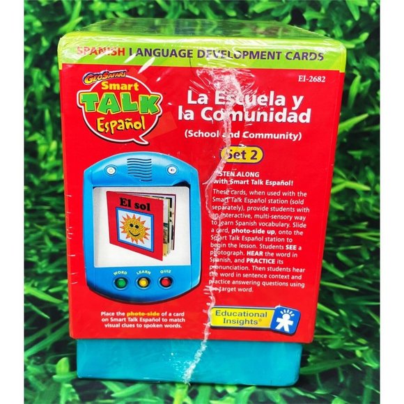 GeoSafari Smart Talk Electronic Learning Game Spanish Development Cards Set 2 - Picture 4 of 5